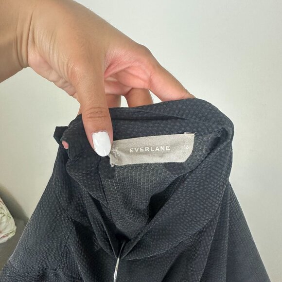 Everlane Mock Neck Blouse 16 Balloon Sleeve Minimalist Contemporary Keyhole Back - Picture 11 of 11